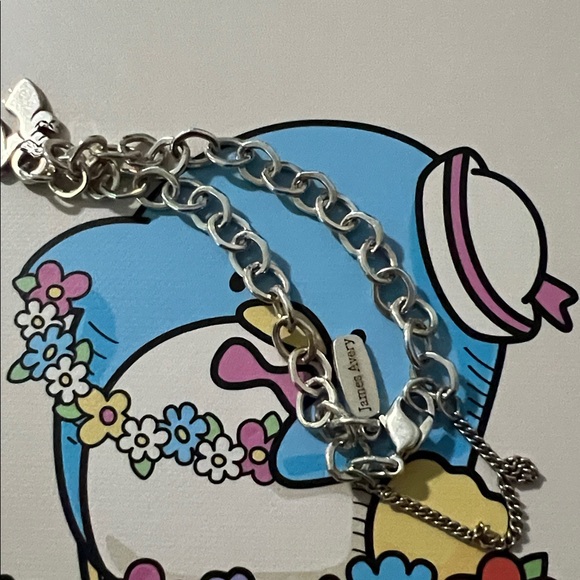 James Avery Medium Silver Bracelet With Angel Charm - Picture 2 of 6